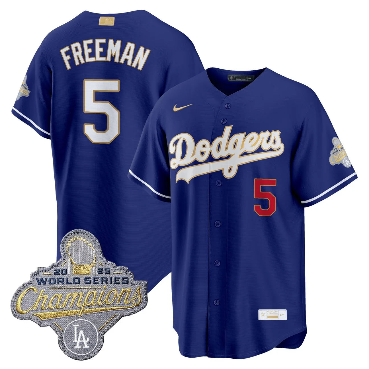 Los Angeles Dodgers "Gold Collection" Premier Limited Jersey - All Stitched -Royal