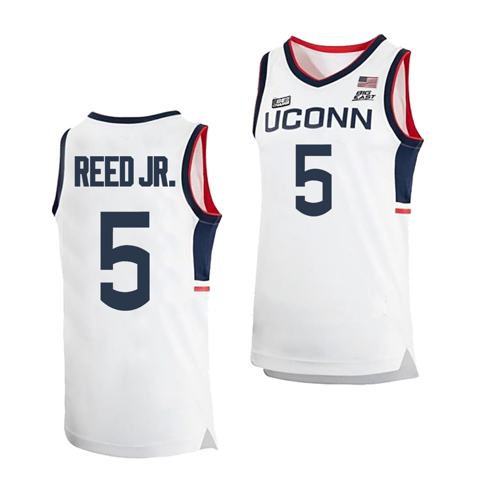 Men's #5 Tarris Reed Jr UConn Huskies College Basketball Jersey