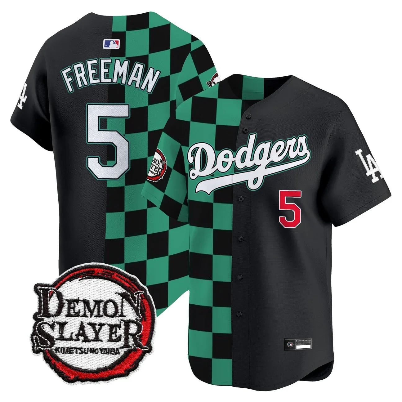 Los Angeles Dodgers x Demon Slayer Vapor Premier Limited Jersey - Stitched