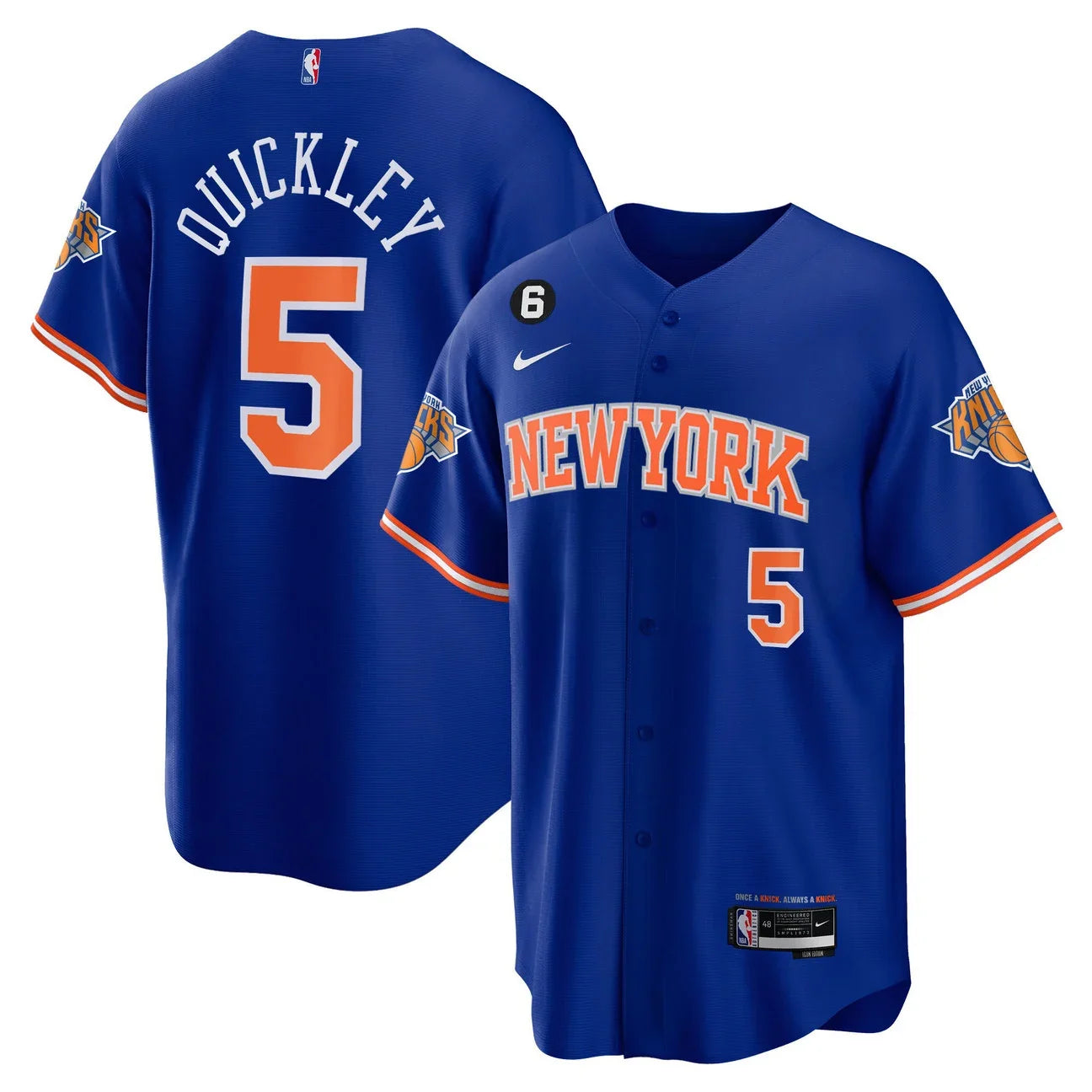 New York Knicks Baseball Jersey - All Stitched