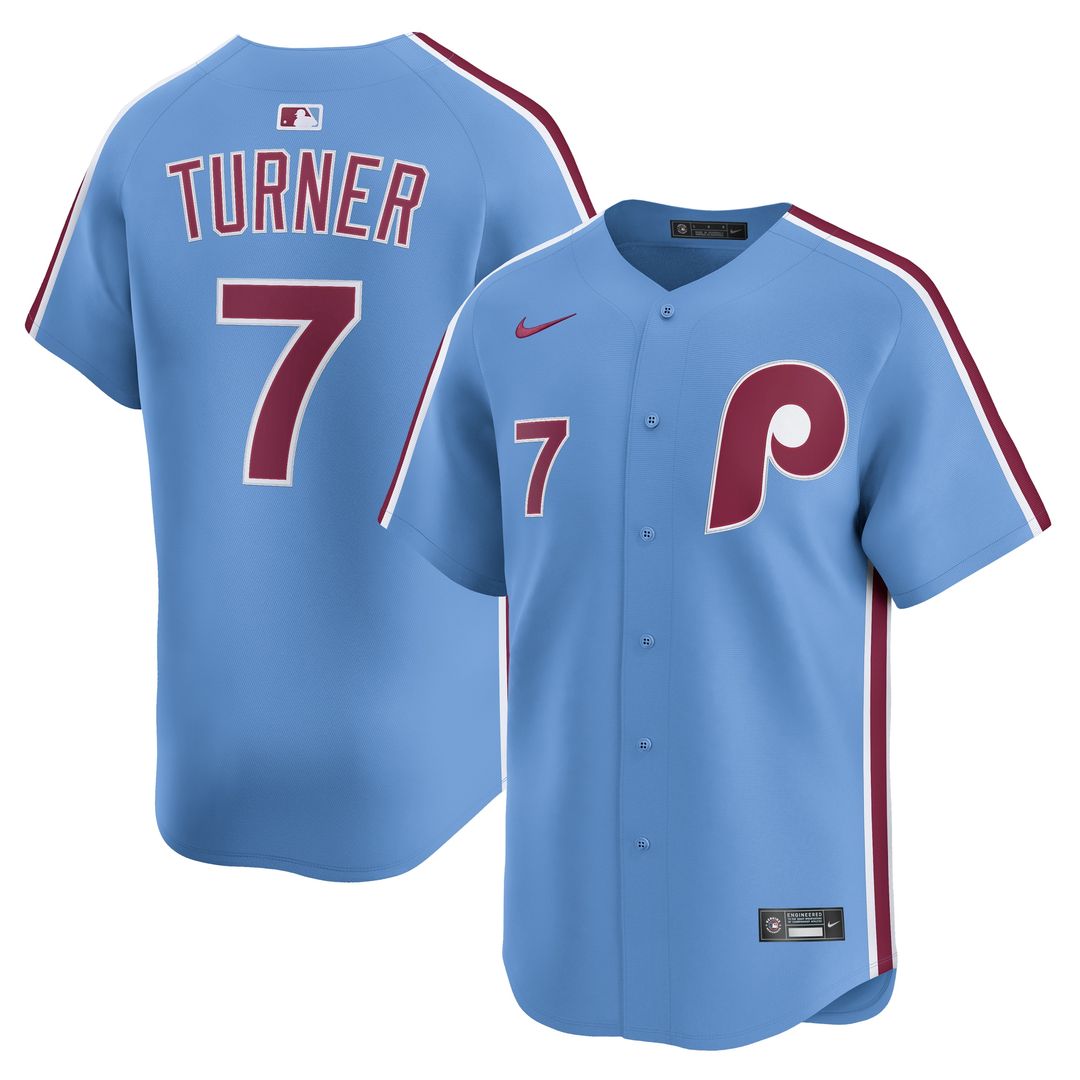 Trea Turner Philadelphia Phillies Nike Alternate Limited Player Jersey - Light Blue