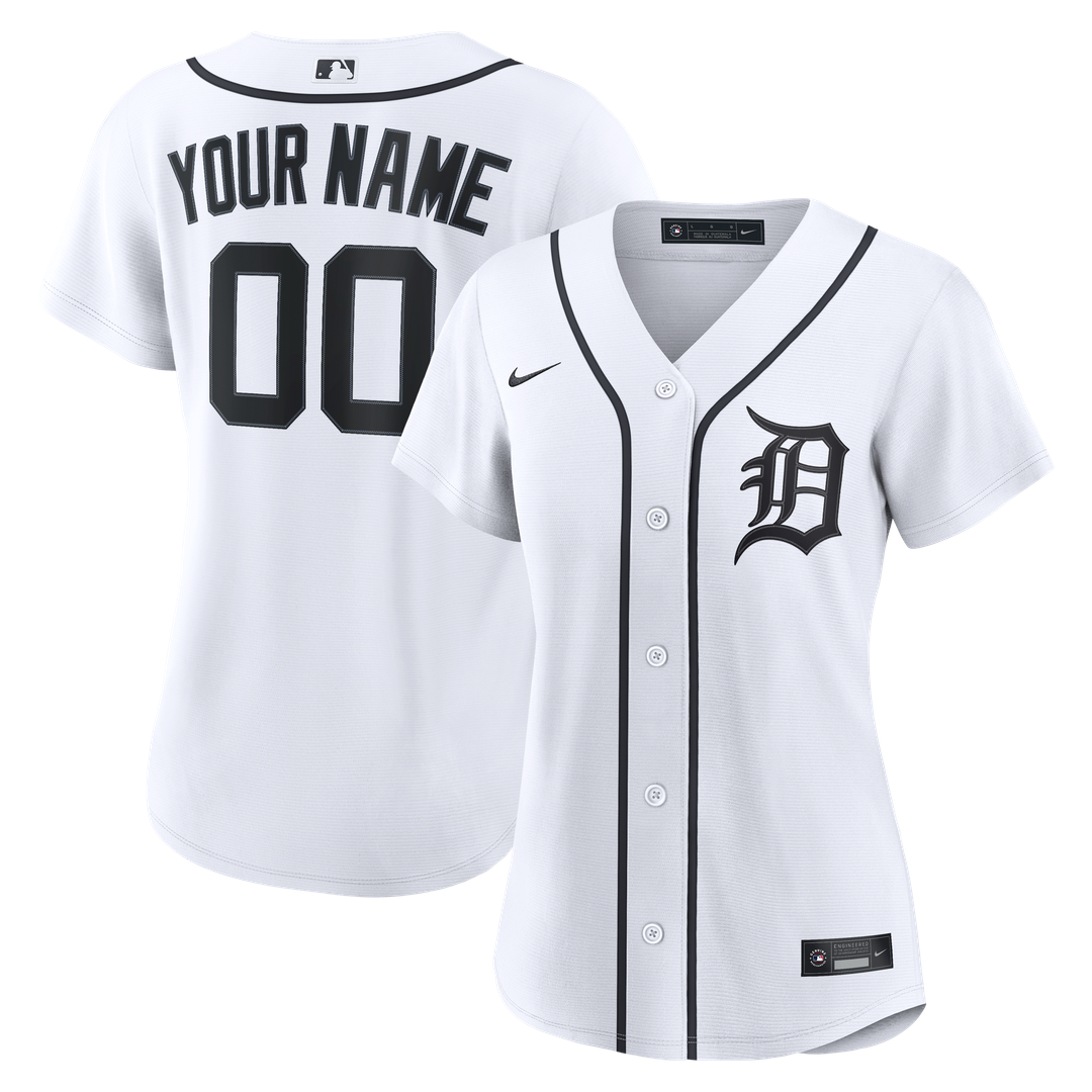 Detroit Tigers Nike Women's Home Replica Custom Jersey - White