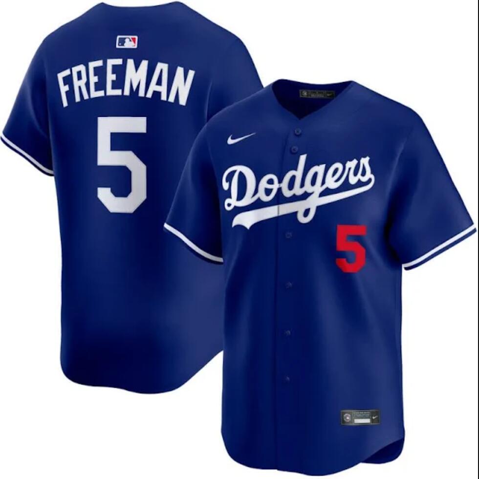 Men's #5 Freddie Freeman Los Angeles Dodgers Baseball Jersey