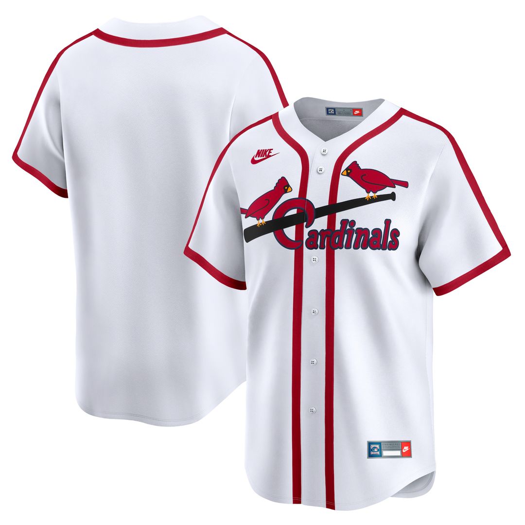 St. Louis Cardinals Nike Cooperstown Collection Limited Jersey - White