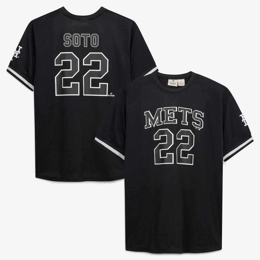 Juan Soto New York Mets Fanatics Big & Tall Heavyweight Mesh Jersey - Black/White