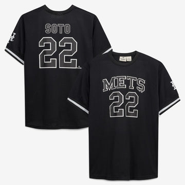 Juan Soto New York Mets Fanatics Big & Tall Heavyweight Mesh Jersey - Black/White