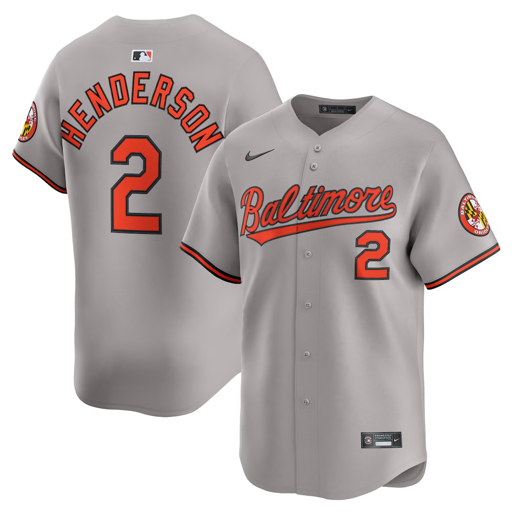 Men's #2 Gunnar Henderson Baltimore Orioles  Baseball Jersey