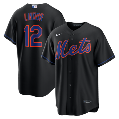 Francisco Lindor New York Mets Nike Alternate Replica Jersey - Black