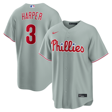 Bryce Harper Philadelphia Phillies Nike Road Replica Jersey - Gray