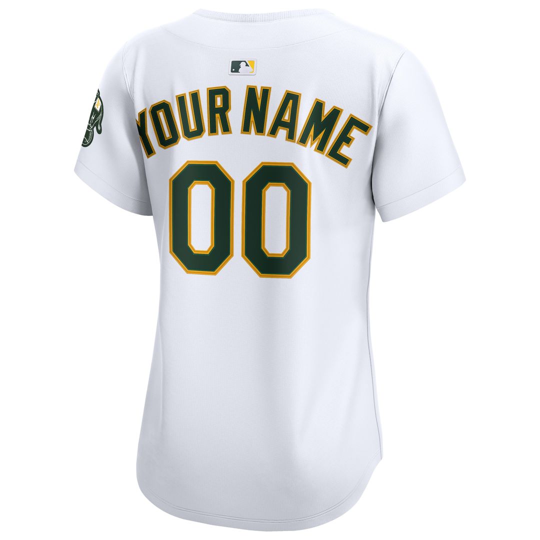 Athletics Nike Women's Home Limited Custom Jersey - White