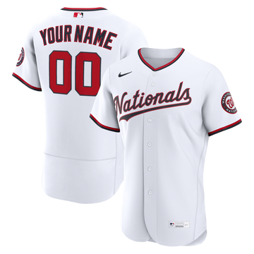 Washington Nationals Nike Home Authentic Custom Jersey - White