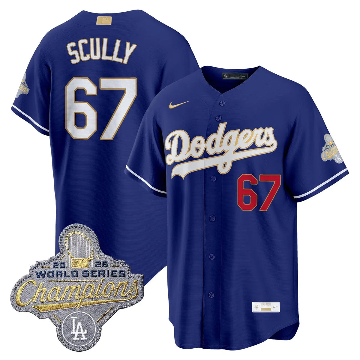 Los Angeles Dodgers "Gold Collection" Premier Limited Jersey - All Stitched -Royal