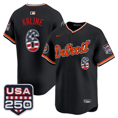 Men's Detroit Tigers USA 250 Fourth of July Vapor Premier Limited Jersey - All Stitched