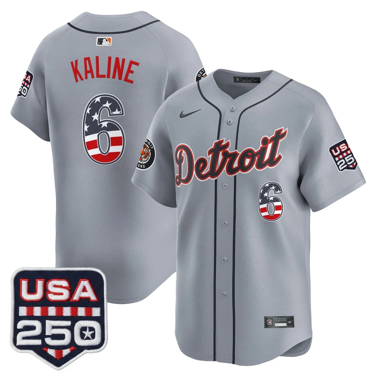 Men's Detroit Tigers USA 250 Fourth of July Vapor Premier Limited Jersey - All Stitched