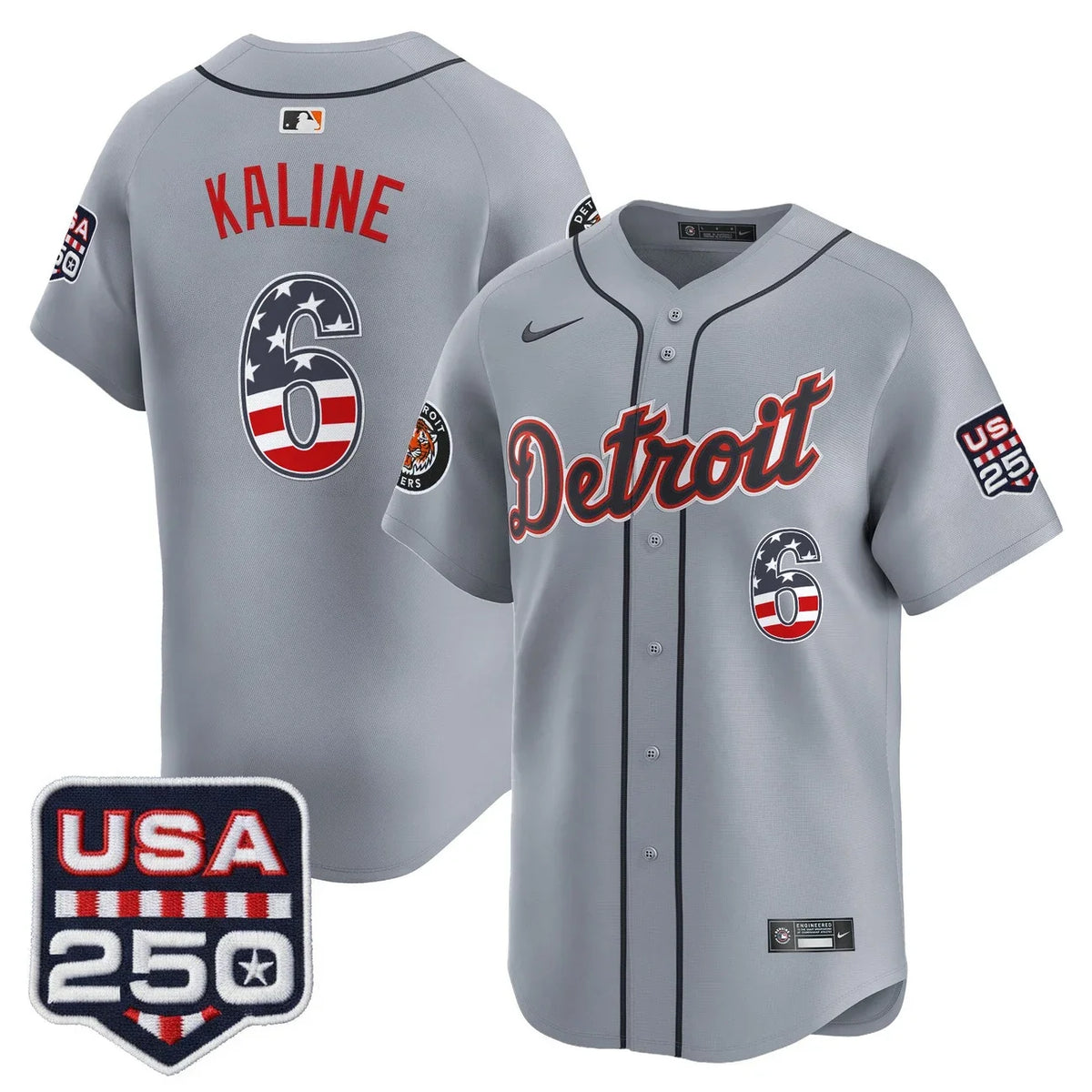 Men's Detroit Tigers USA 250 Fourth of July Vapor Premier Limited Jersey - All Stitched