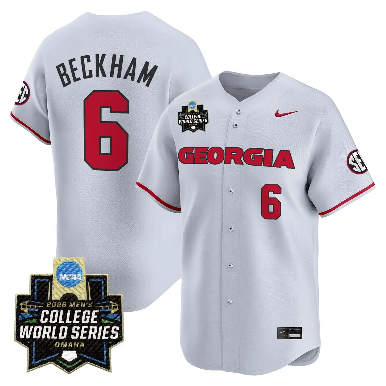 Men's Georgia Bulldogs Baseball 2026 World Series Vapor Premier Limited Jersey - All Stitched