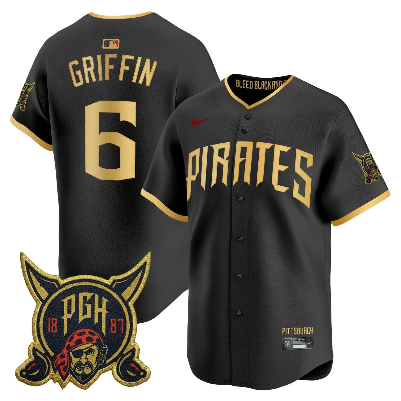 Pittsburgh Pirates 2026 City Connect Vapor Premier Limited Jersey - All Stitched - Black