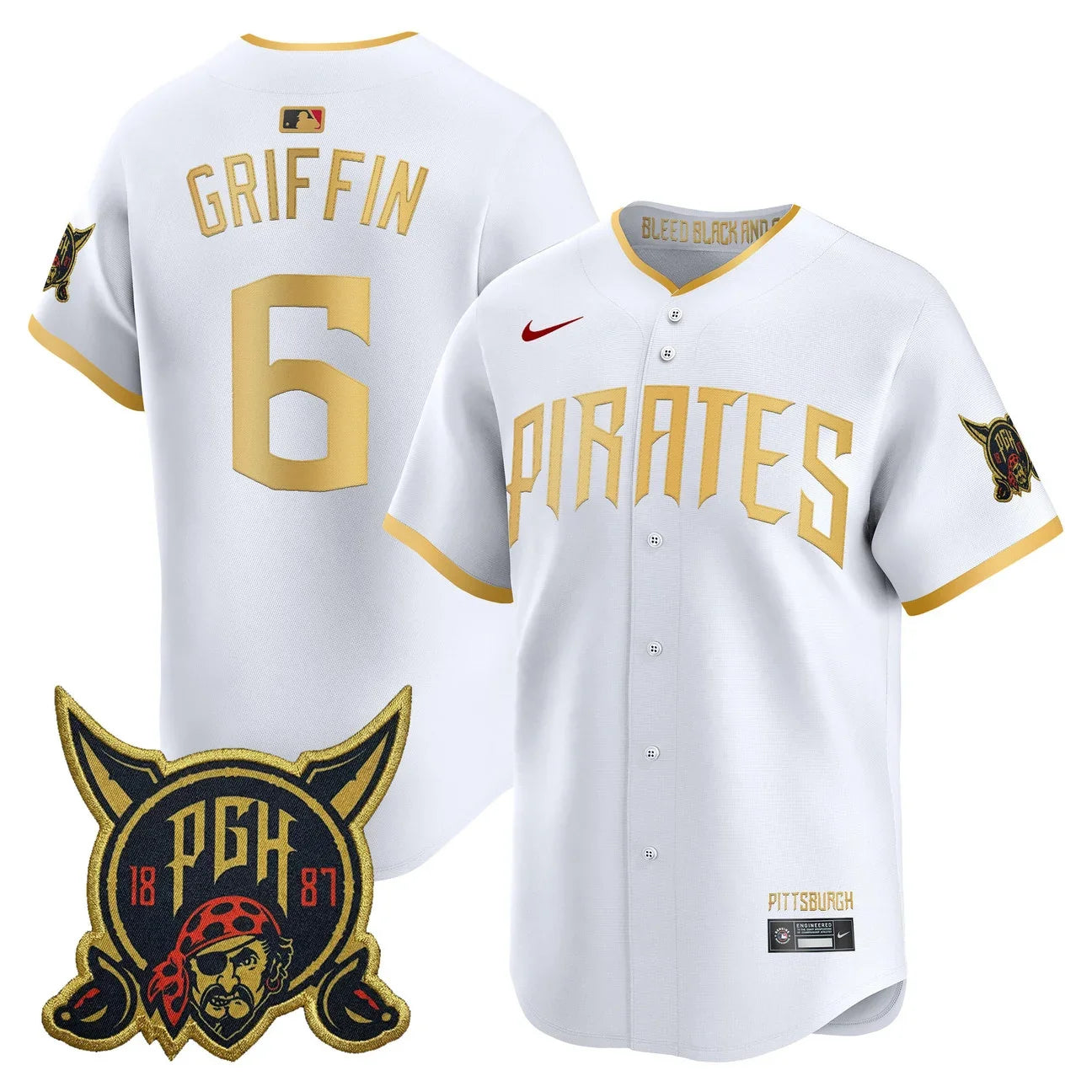 Pittsburgh Pirates 2026 City Connect Vapor Premier Limited Jersey - All Stitched - White