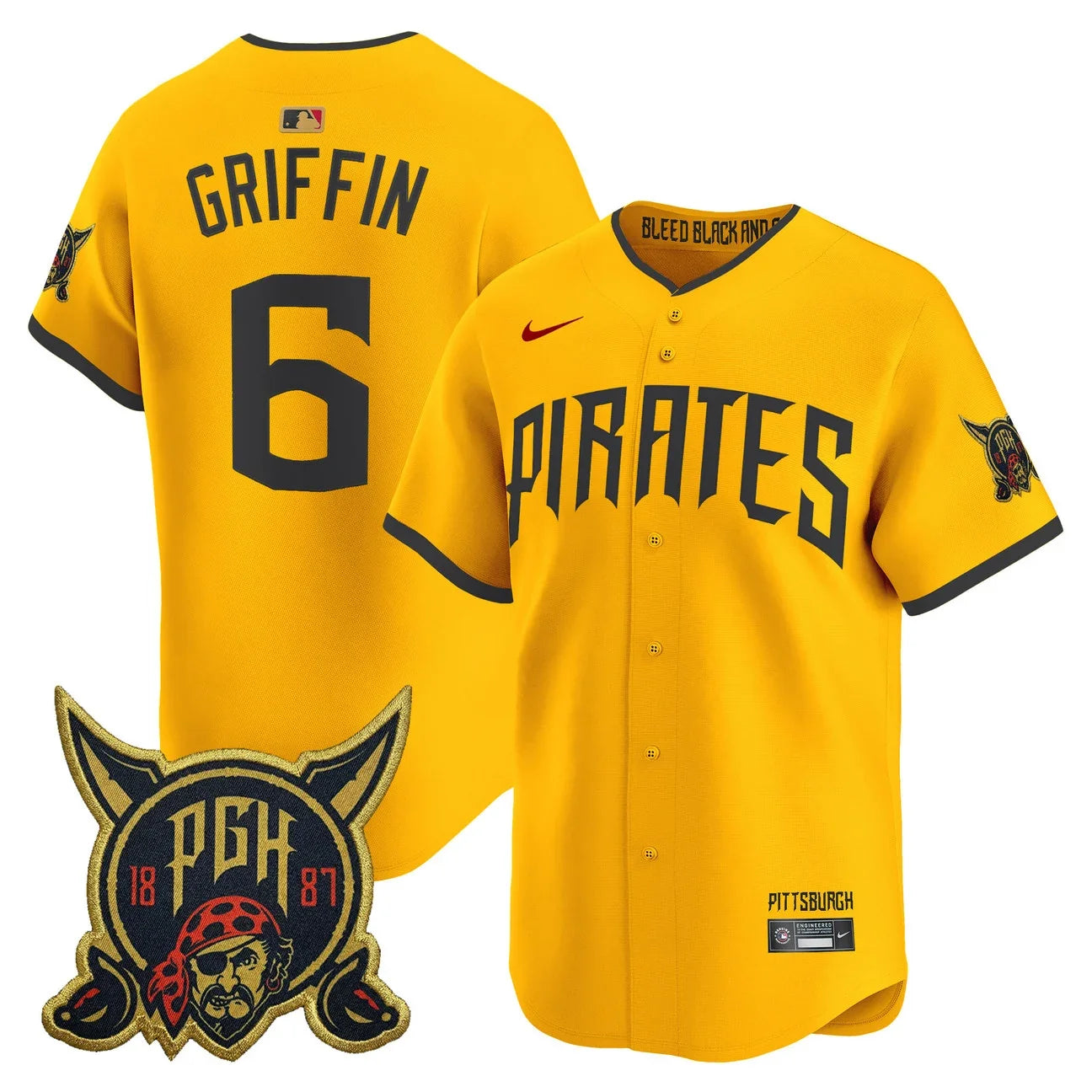 Pittsburgh Pirates 2026 City Connect Vapor Premier Limited Jersey - All Stitched - Gold