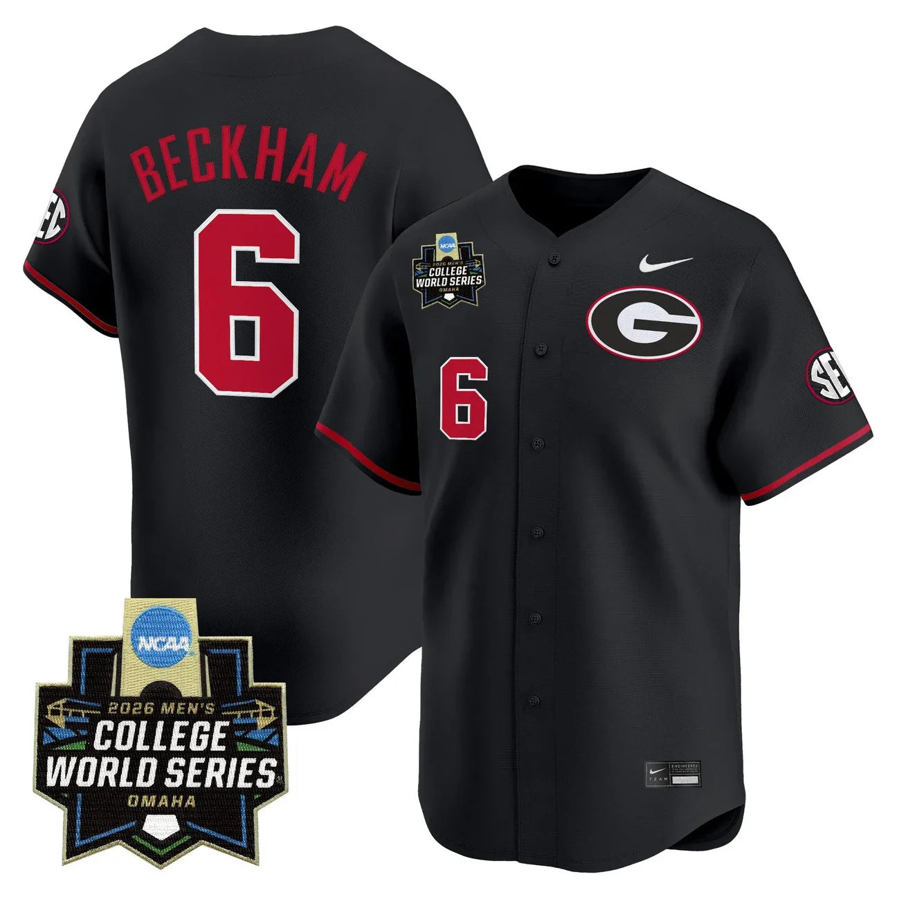 Men's Georgia Bulldogs Baseball 2026 World Series Vapor Premier Limited Jersey - All Stitched