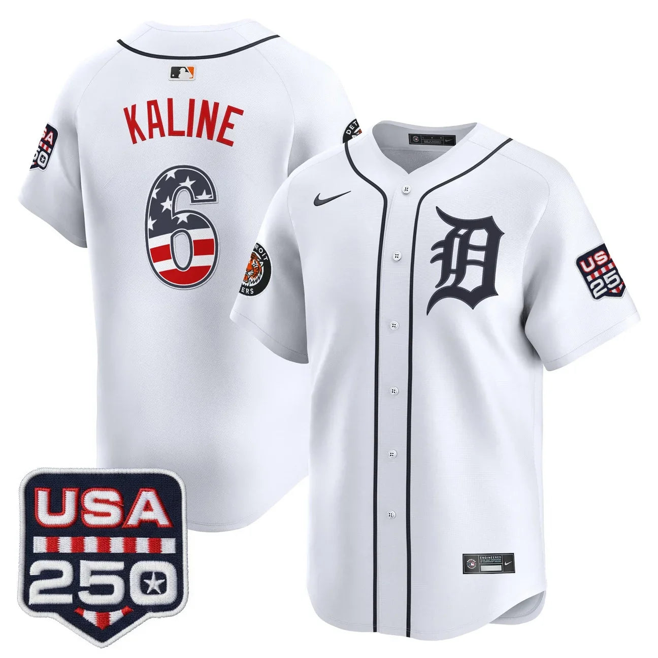 Men's Detroit Tigers USA 250 Fourth of July Vapor Premier Limited Jersey - All Stitched