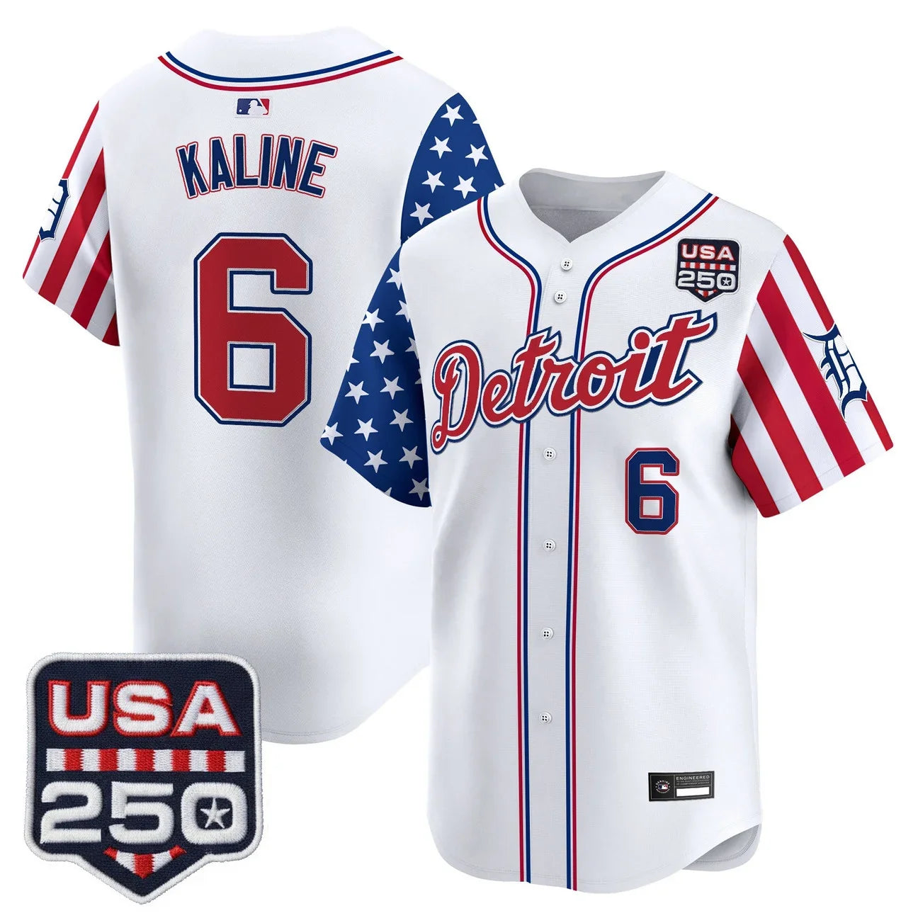 Detroit Tigers "America250 Edition" Vapor Premier Limited Jersey - All Stitched - White