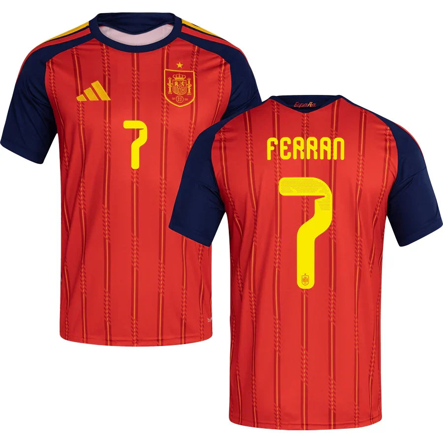 Men’s #7 Ferran 2026 World Cup Spain Jersey