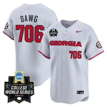 Men's Georgia Bulldogs Baseball 2026 World Series Vapor Premier Limited Jersey - All Stitched