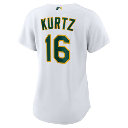 Nick Kurtz Athletics Nike Women's Home Replica Player Jersey - White