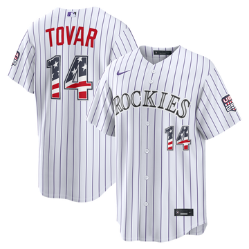Ezequiel Tovar Colorado Rockies Nike USA 250 Fourth of July Home Stadium Jersey - White