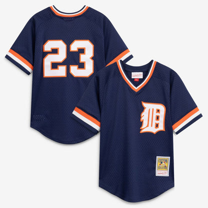 Kirk Gibson Detroit Tigers Mitchell & Ness Youth Cooperstown Collection Mesh Batting Practice Jersey - Navy