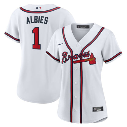 Ozzie Albies Atlanta Braves Nike Women's Home Replica Jersey - White
