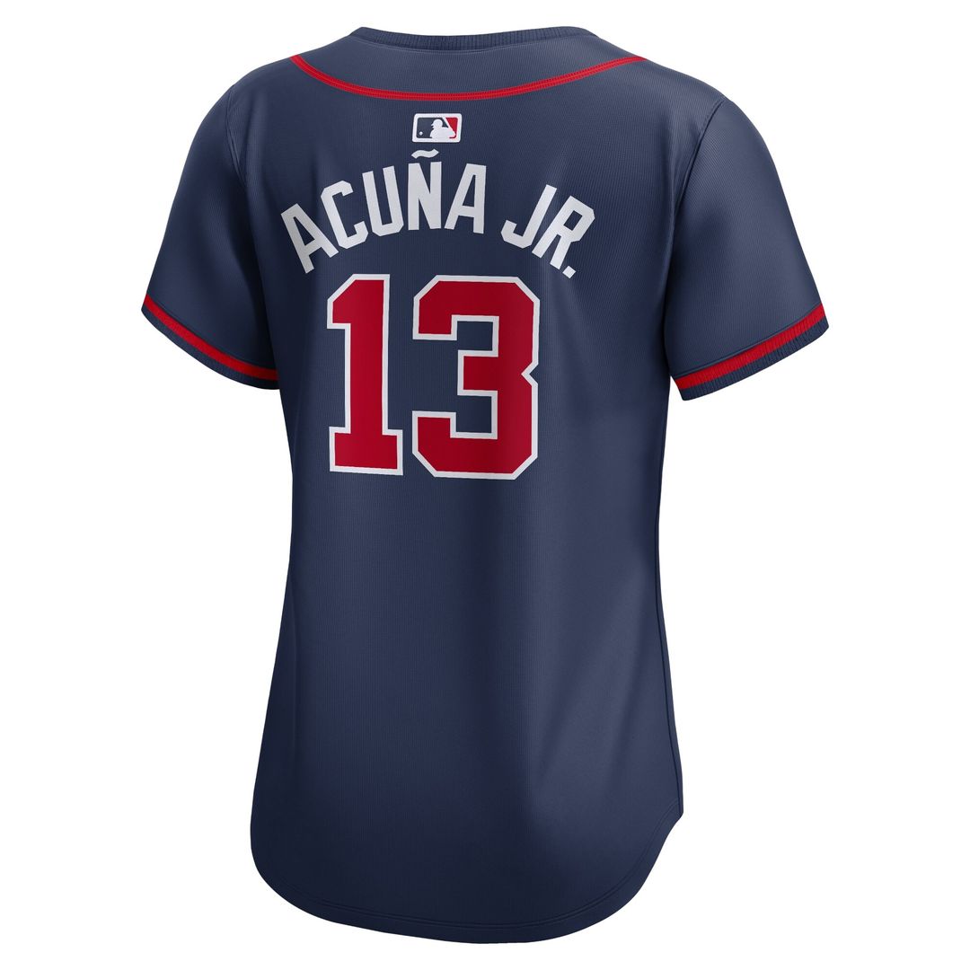 Ronald Acuña Jr. Atlanta Braves Nike Women's Alternate Limited Player Jersey – Navy