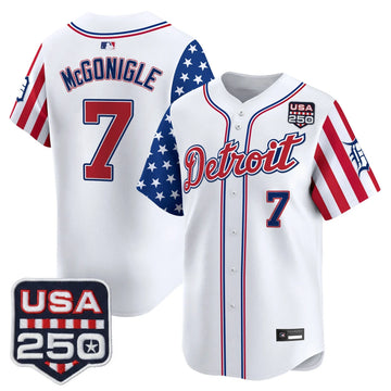 Detroit Tigers "America250 Edition" Vapor Premier Limited Jersey - All Stitched - White