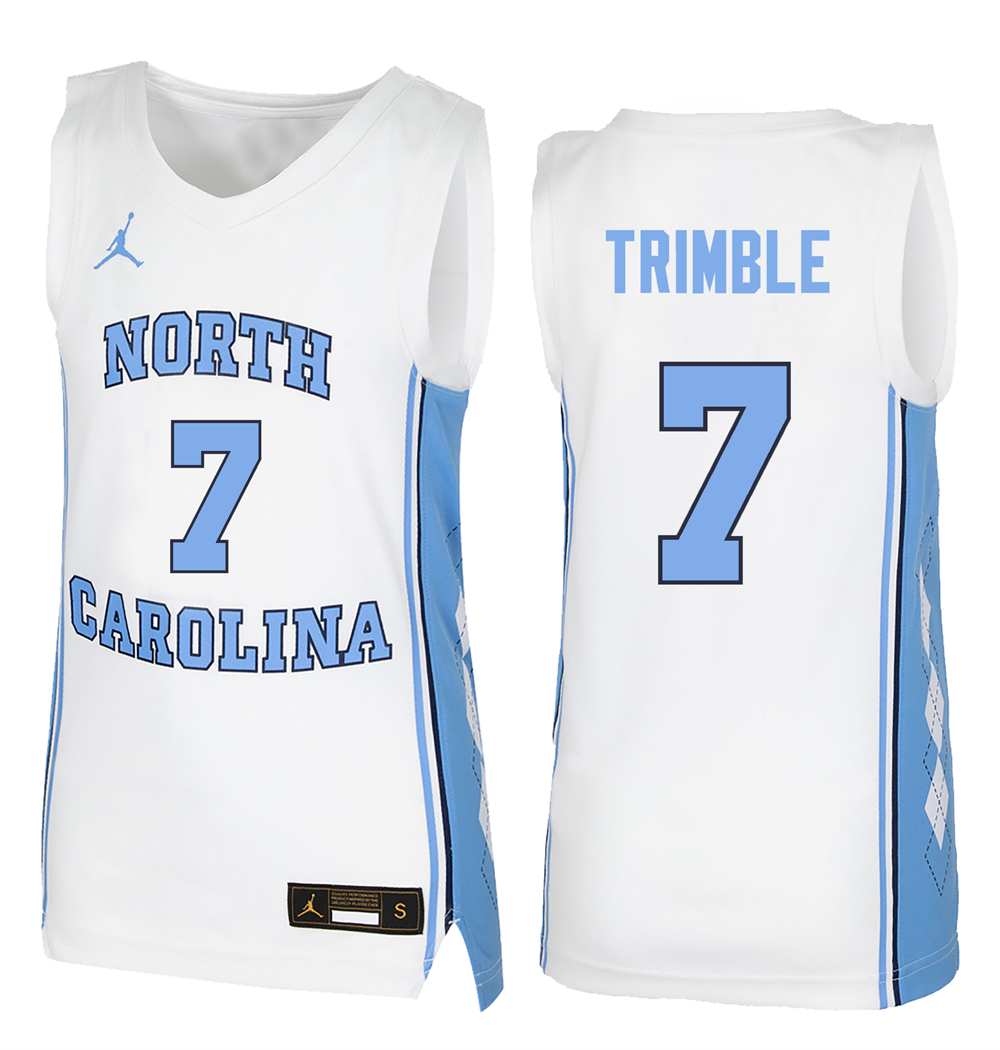 Men's #7 Seth Trimble North Carolina Tar Heels College Basketball Jersey