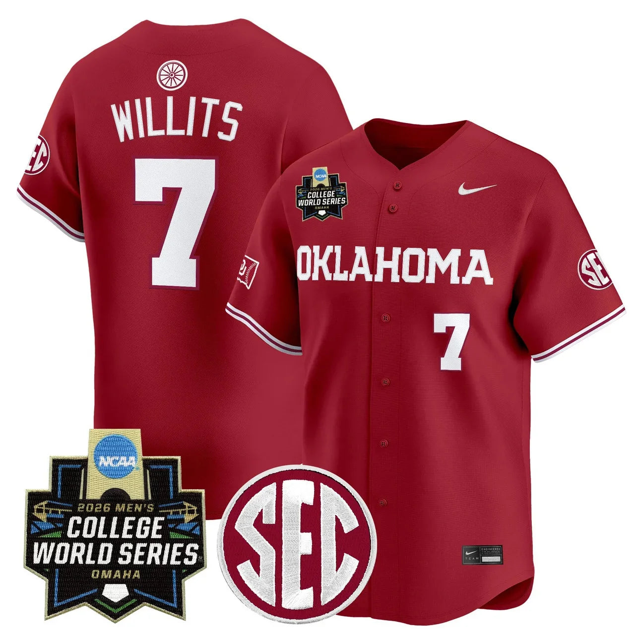 Men's Oklahoma Sooners 2026 World Series Vapor Premier Limited Jersey - All Stitched