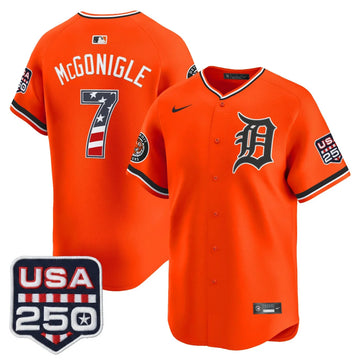 Men's Detroit Tigers USA 250 Fourth of July Vapor Premier Limited Jersey - All Stitched