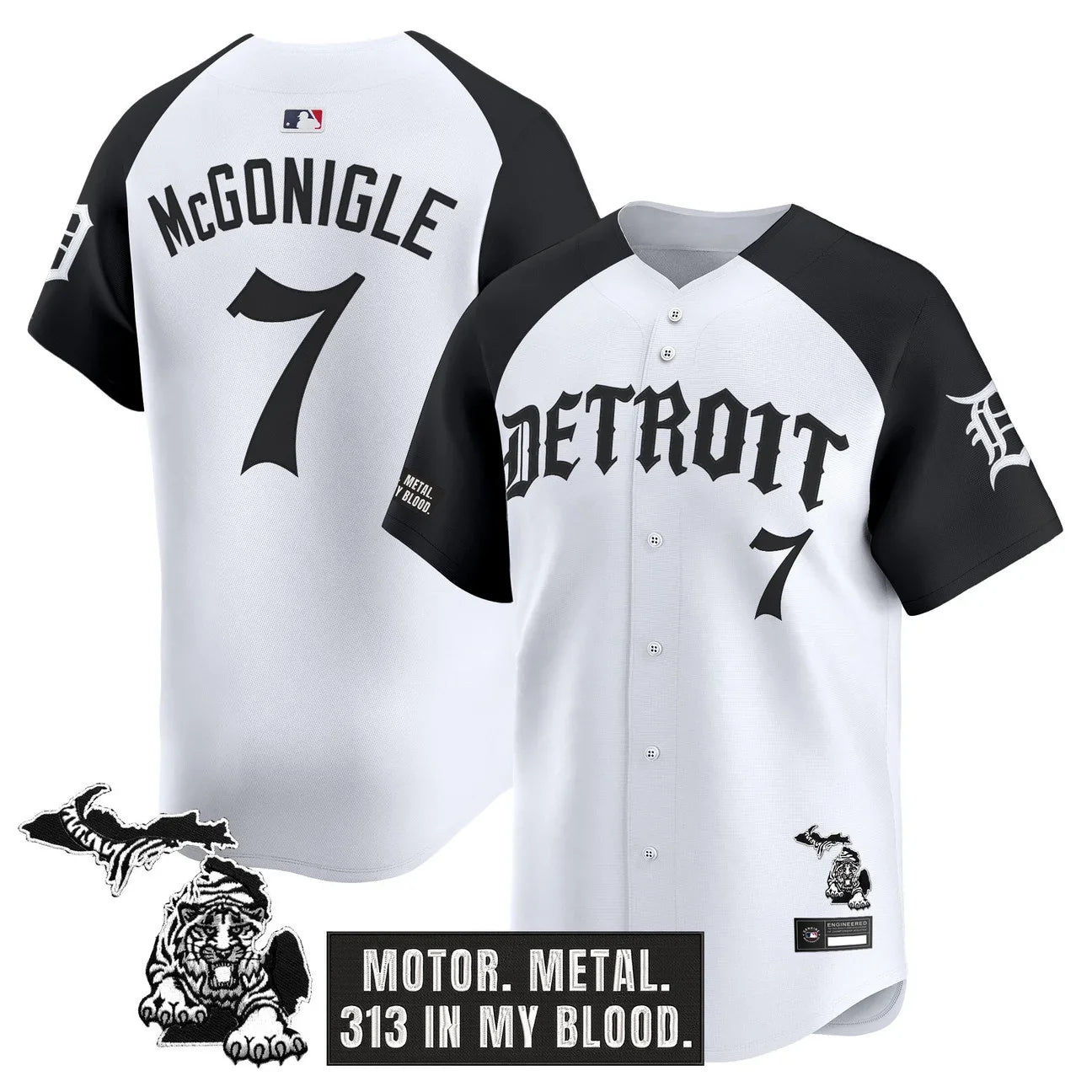 Detroit Tigers 'Old English Edition' Vapor Premier Limited Jersey - All Stitched - Alternate