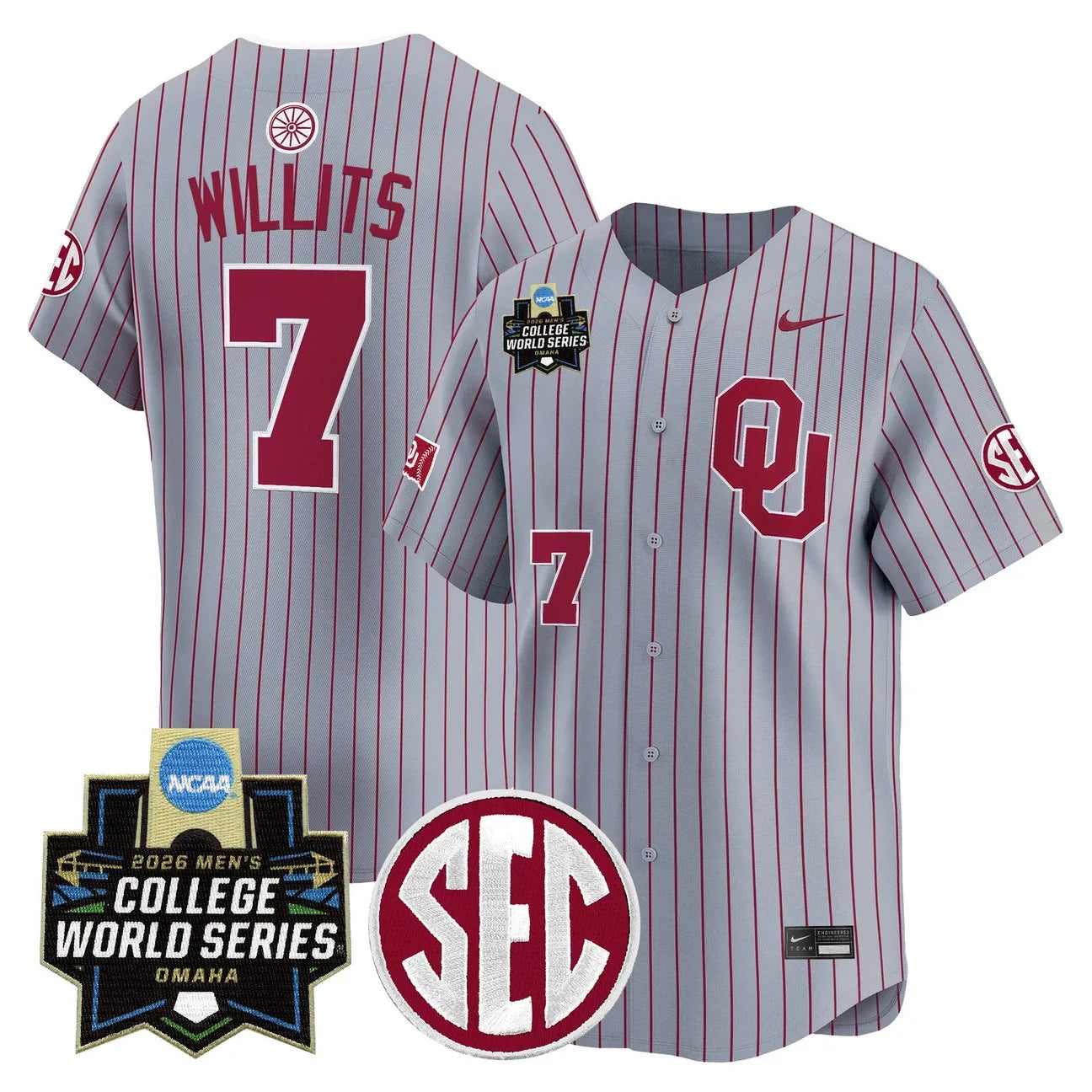 Men's Oklahoma Sooners 2026 World Series Vapor Premier Limited Jersey - All Stitched