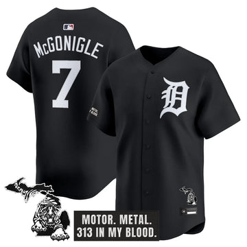 Detroit Tigers 'Old English Edition' Vapor Premier Limited Jersey - All Stitched - Black Limited