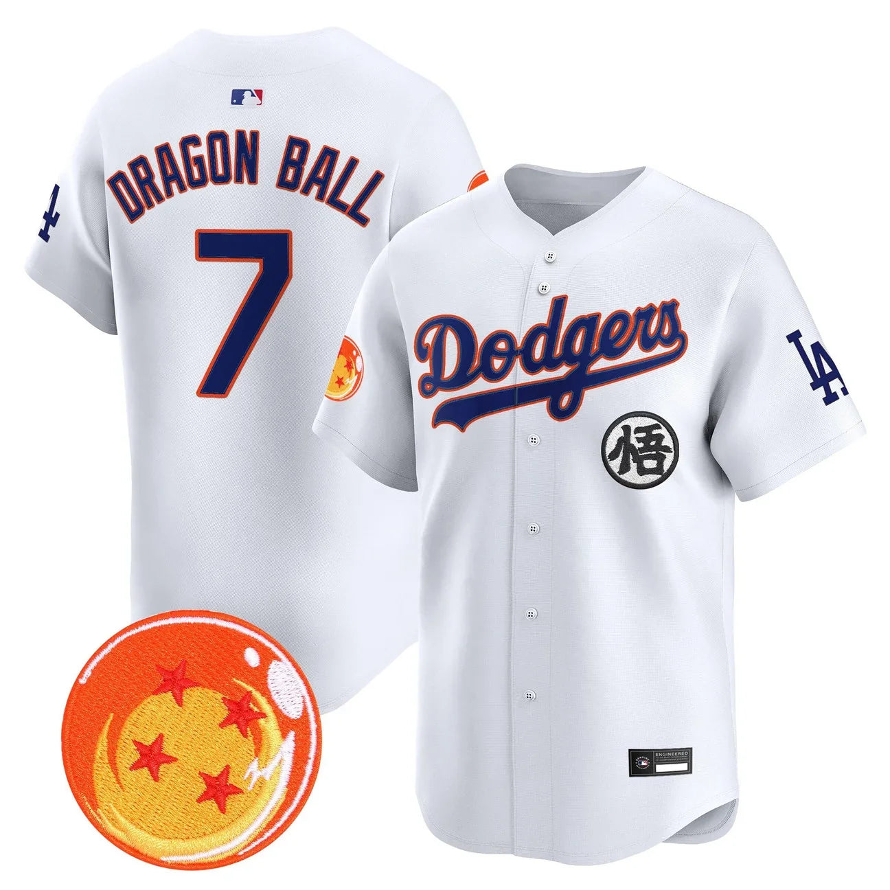 Men's Los Angeles Dodgers x Dragon Ball Vapor Premier Limited Jersey - Stitched