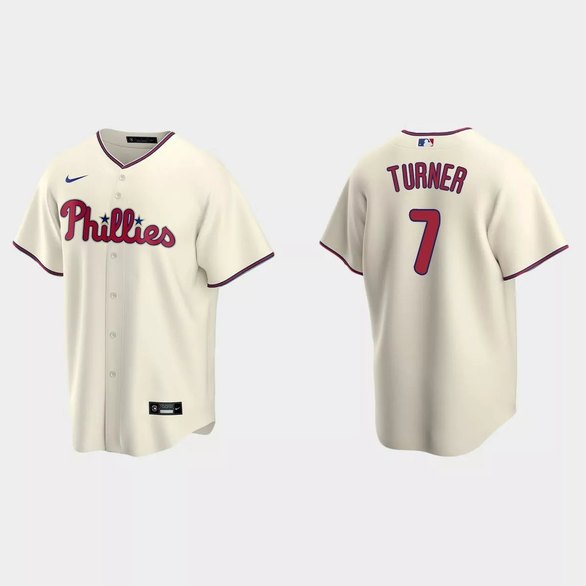 Men’s #7 Trea Turner Philadelphia Phillies Baseball Jersey
