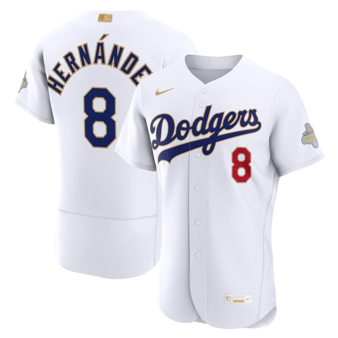 Enrique Hernández Los Angeles Dodgers Nike 2026 Gold Collection Authentic Jersey - White