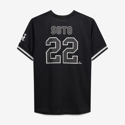 Juan Soto New York Mets Fanatics Big & Tall Heavyweight Mesh Jersey - Black/White