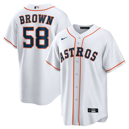Hunter Brown Houston Astros Nike Home Replica Jersey - White