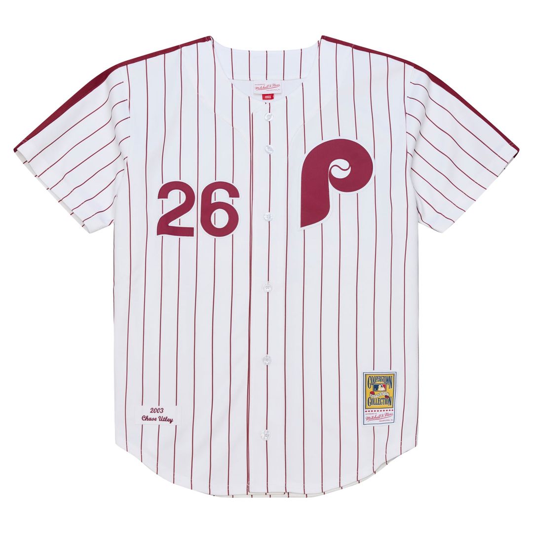 Chase Utley Philadelphia Phillies Mitchell & Ness 2003 Cooperstown Collection Authentic Jersey - White