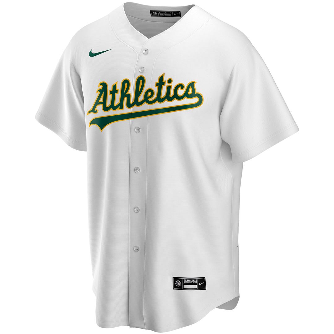 Athletics Nike Home Replica Custom Jersey - White