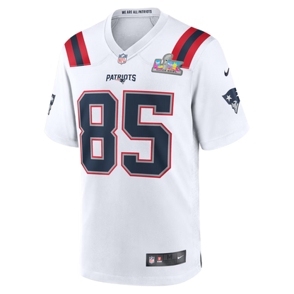 New England Patriots Road Game Super Bowl LX Patch Jersey - White