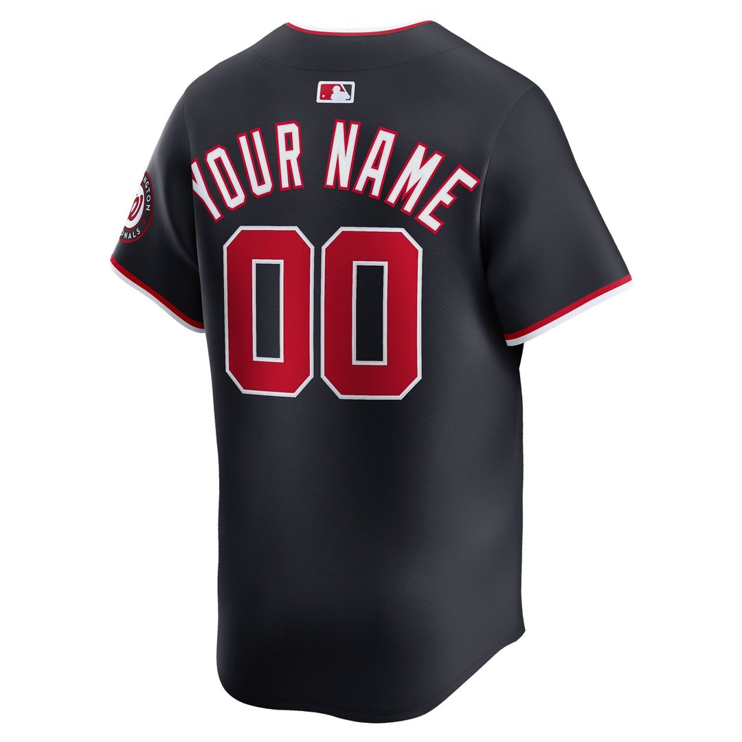 Washington Nationals Nike Alternate Limited Custom Jersey - Navy