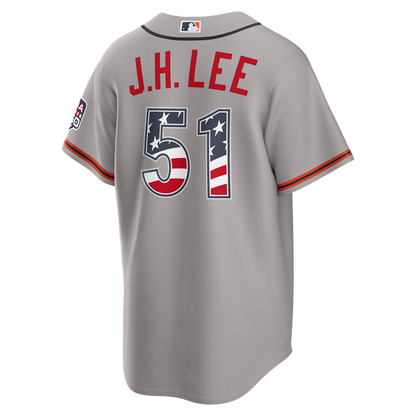 Jung Hoo Lee San Francisco Giants Nike USA 250 Fourth of July Road Stadium Jersey - Gray